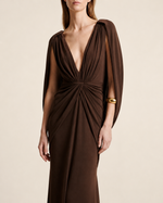 Vestido Longo Vionna - Marrom