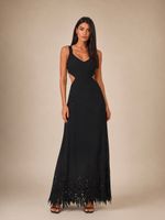 Vestido Longo Reina - Preto
