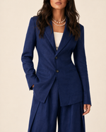 Blazer 100% Linho Sleek - Marinho