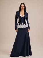 Vestido Risca de Giz Savoy - Marinho