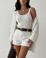 Cropped Tricot Trento - Branco