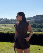 Blusa Peplum Lineage - Marrom