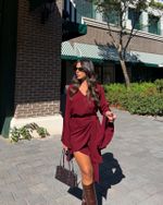 Blusa Camellia - Bordo