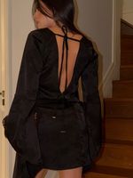 Saia Jacquard Camellia - Preto