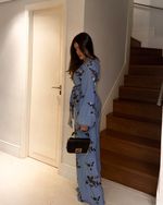 Kimono Bordado Aruna - Azul