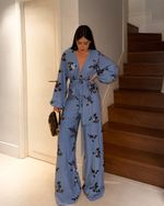 Calça Bordada Aruna - Azul