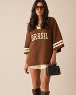Blusa Tricot Match - Marrom