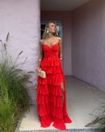 Vestido Longo Savelle - Coral