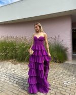 Vestido Longo Savelle - Fúcsia