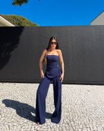 Calça Pantalona Luna - Marinho