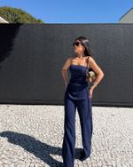 Calça Pantalona Luna - Marinho