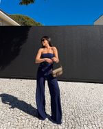 Calça Pantalona Luna - Marinho