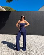 Calça Pantalona Luna - Marinho