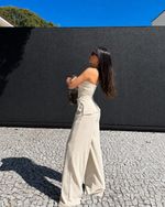 Calça Pantalona Luna - Marfim