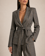 Blazer Xadrez Winnie - Marrom