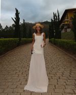 Vestido Longo Zafira - Marfim