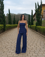 Calça Pantalona Luna - Marinho