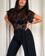 Blusa Renda Magnolia - Preto