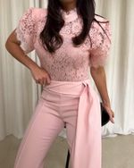 Blusa Renda Magnolia - Rosa