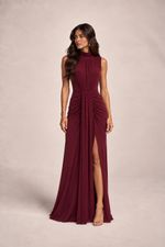 Vestido Longo Celinea - Bordo