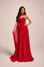 Vestido Longo Zirelle - Vermelho