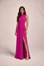 Vestido Longo Celinea - Fúcsia