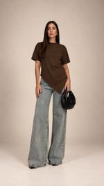 Camiseta Suedine Soho - Marrom