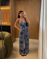 Blusa Bordada Aruna - Azul