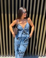 Blusa Bordada Aruna - Azul