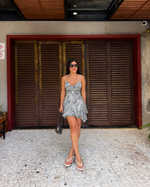 Vestido Curto Halston - Estampado