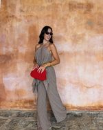 Calça Fluida Embossed - Cappuccino