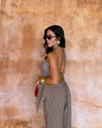 Calça Fluida Embossed - Cappuccino