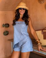 Blusa Paisley Sorelle - Azul