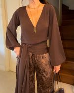 Vestido Curto Sterling - Marrom Cappuccino