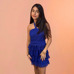 Vestido Renda Azul