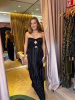 VESTIDO GAYA PLISSADO PRETO