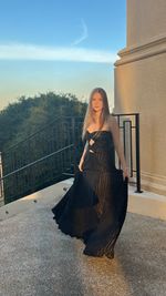 VESTIDO GAYA PLISSADO PRETO