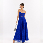 VESTIDO GAYA RENDA AZUL