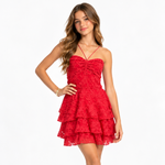VESTIDO JOANA  RENDA ROSA