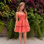 VESTIDO GABRIELA RENDA CORAL