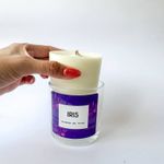 Refil de Vela Aromática Premium Pêssego e Creme Cera 100% Vegetal Ecológico 180g Pavio de Madeira