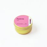 Vela Aromática Perfumada Lata Travel Dourada Flor Peônia Cera Vegetal 90g