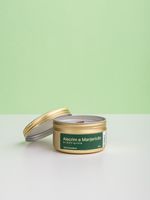 Vela Aromática Perfumada Lata Dourada We Travel Alecrim e Manjericão Cera Vegetal 90g