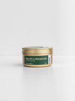 Vela Aromática Perfumada Lata Dourada We Travel Alecrim e Manjericão Cera Vegetal 90g