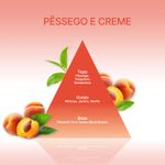 Refil de Vela Aromática Premium Pêssego e Creme Cera 100% Vegetal Ecológico 180g Pavio de Madeira