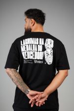 Camiseta Oversized Lagrimas - Preta