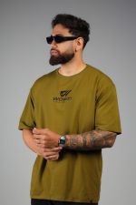 Camiseta Oversized Basic Iron Skull - Verde Militar
