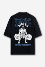 Camiseta Oversized Força Viking - Preta