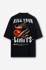 Camiseta Oversized Kill Your Limits - Preta