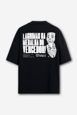 Camiseta Oversized Lagrimas - Preta